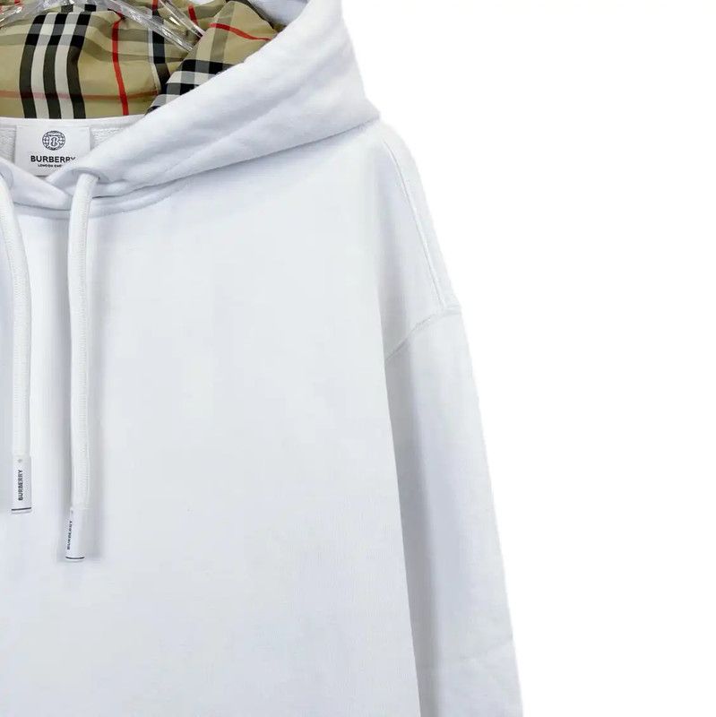Burberry Burberry White Cotton Long Sleeve Hoodie Size S / US 4 / IT 40 - 3 Thumbnail