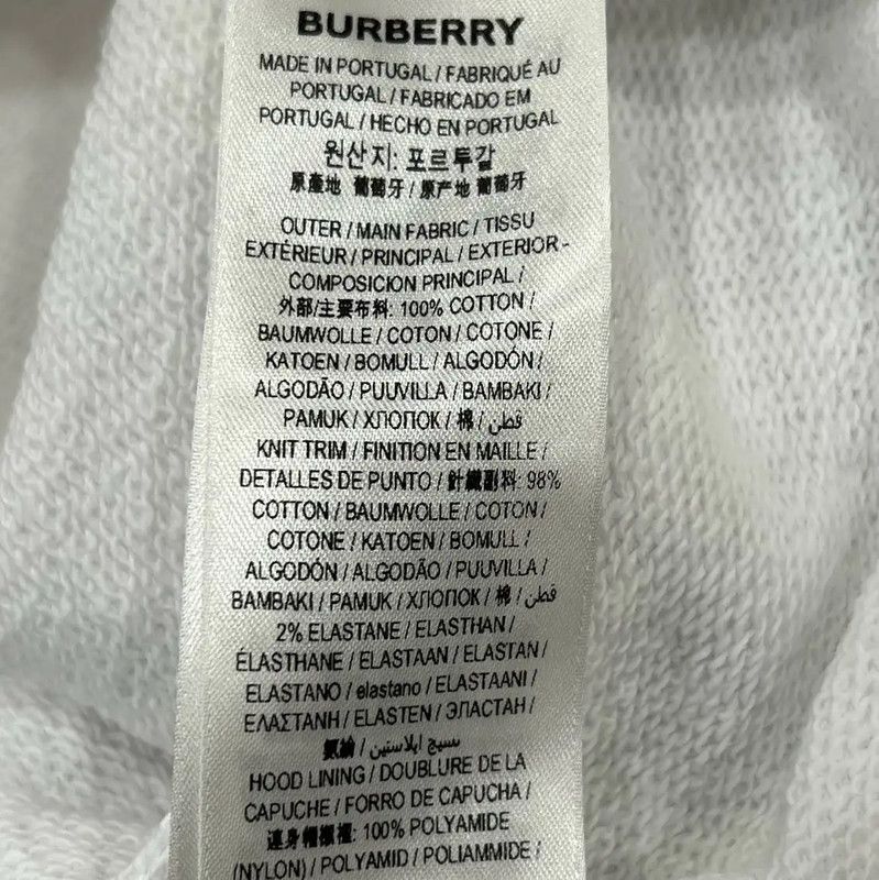 Burberry Burberry White Cotton Long Sleeve Hoodie Size S / US 4 / IT 40 - 7 Thumbnail