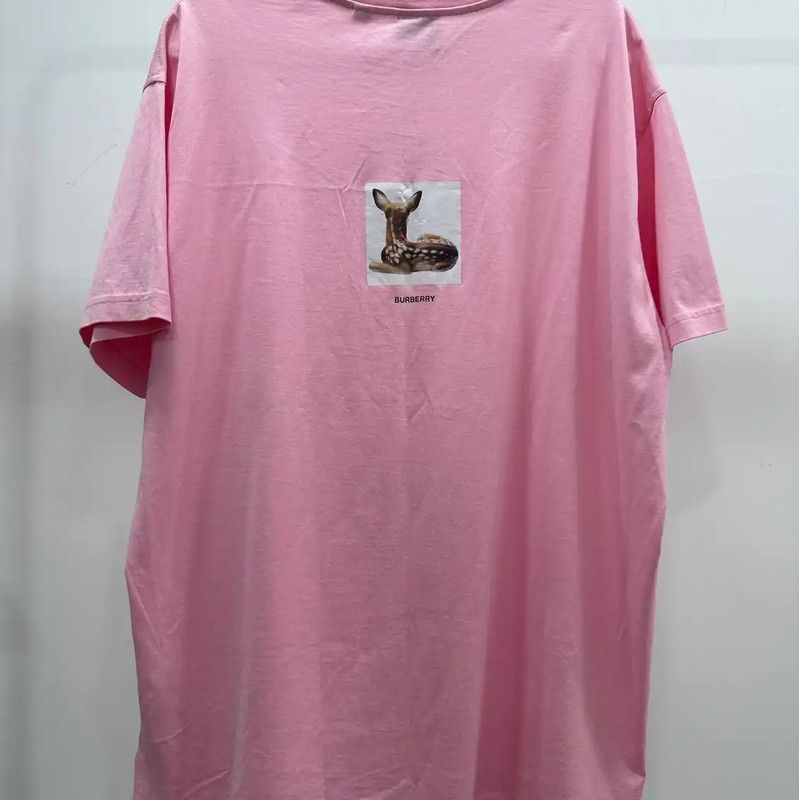 Burberry Burberry Pink Cotton Women's T-shirt Size M / US 6-8 / IT 42-44 - 2 Thumbnail