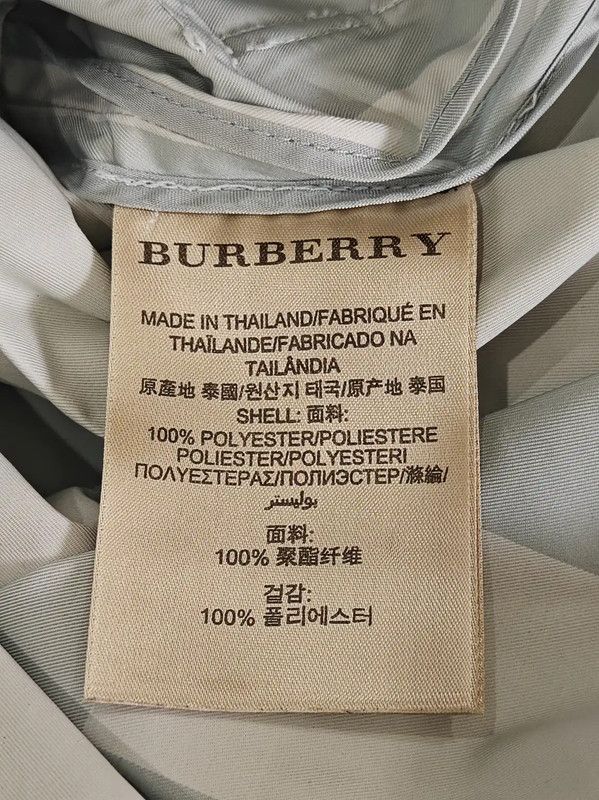 Burberry Burberry Light Blue Plaid Mid-Length Coat Size L / US 10 / IT 46 - 10 Thumbnail