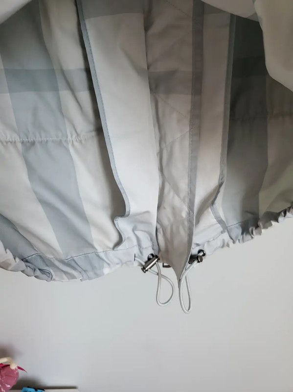 Burberry Burberry Light Blue Plaid Mid-Length Coat Size L / US 10 / IT 46 - 7 Thumbnail