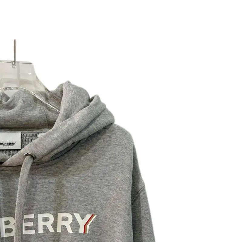 Burberry Burberry Gray Cotton Women's Hoodie Size L / US 10 / IT 46 - 4 Thumbnail
