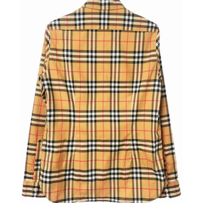 Burberry Burberry Brown Cotton Long Sleeve Cropped Shirt Size S / US 4 / IT 40 - 2 Thumbnail