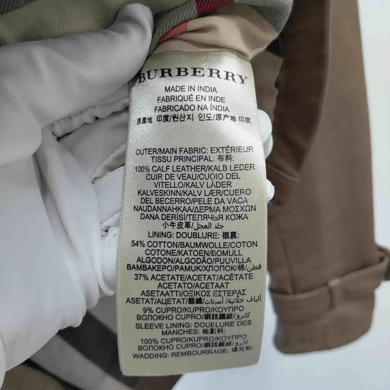 Burberry Burberry Brown Leather Jacket for Women Size S / US 4 / IT 40 - 5 Thumbnail