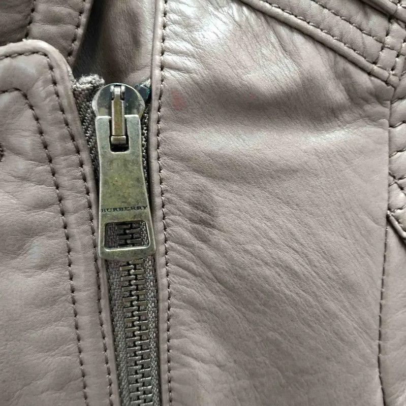 Burberry Burberry Brown Leather Jacket for Women Size S / US 4 / IT 40 - 7 Thumbnail