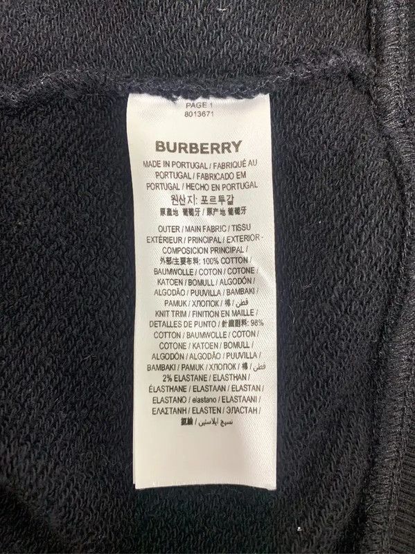 Burberry Burberry Black Cotton Women's Sweatshirt Size XL / US 12-14 / IT 48-50 - 7 Thumbnail