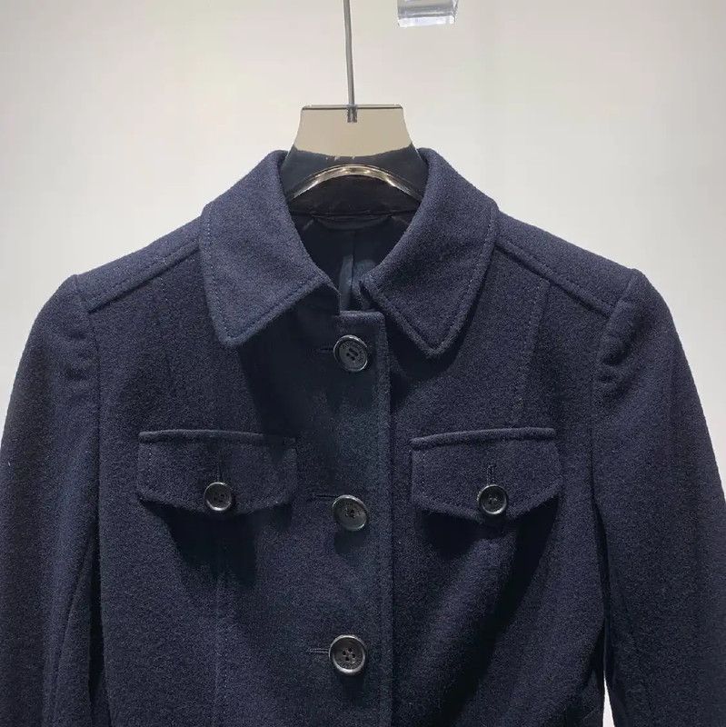 Burberry Burberry Black Wool Women's Coat Size ONE SIZE - 5 Thumbnail