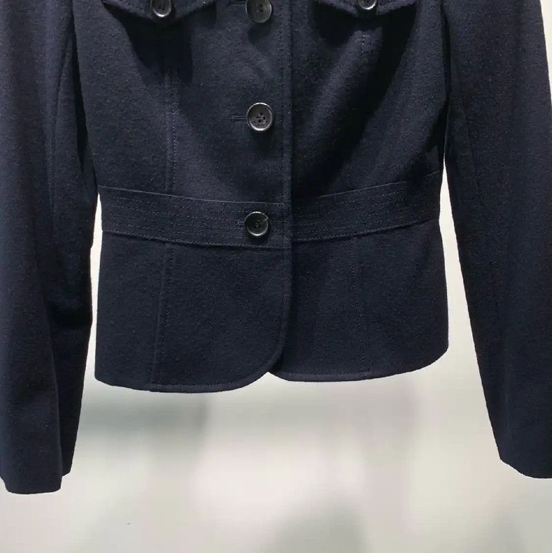 Burberry Burberry Black Wool Women's Coat Size ONE SIZE - 6 Thumbnail