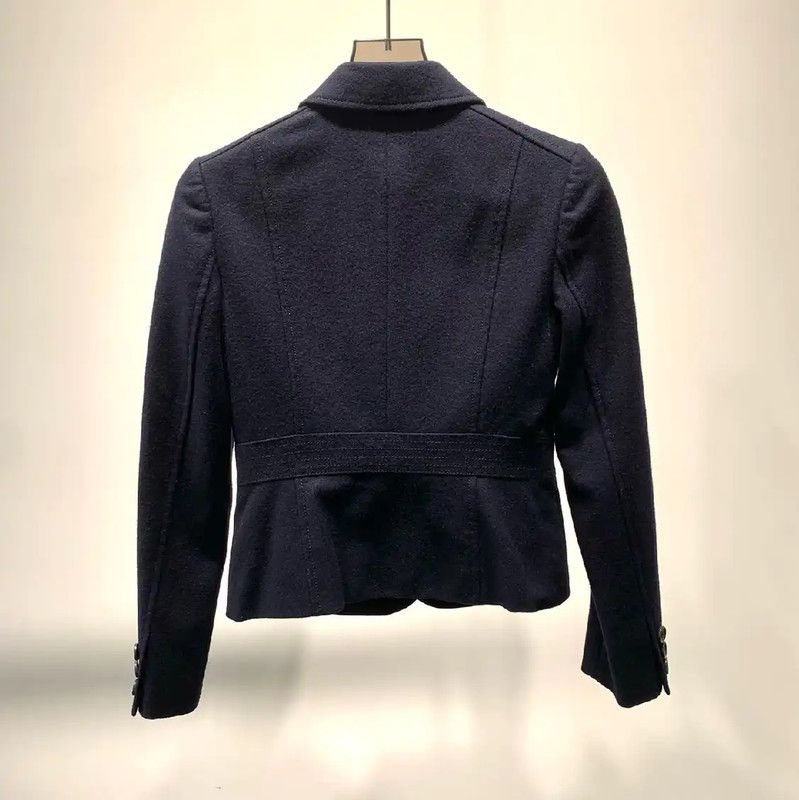 Burberry Burberry Black Wool Women's Coat Size ONE SIZE - 2 Thumbnail