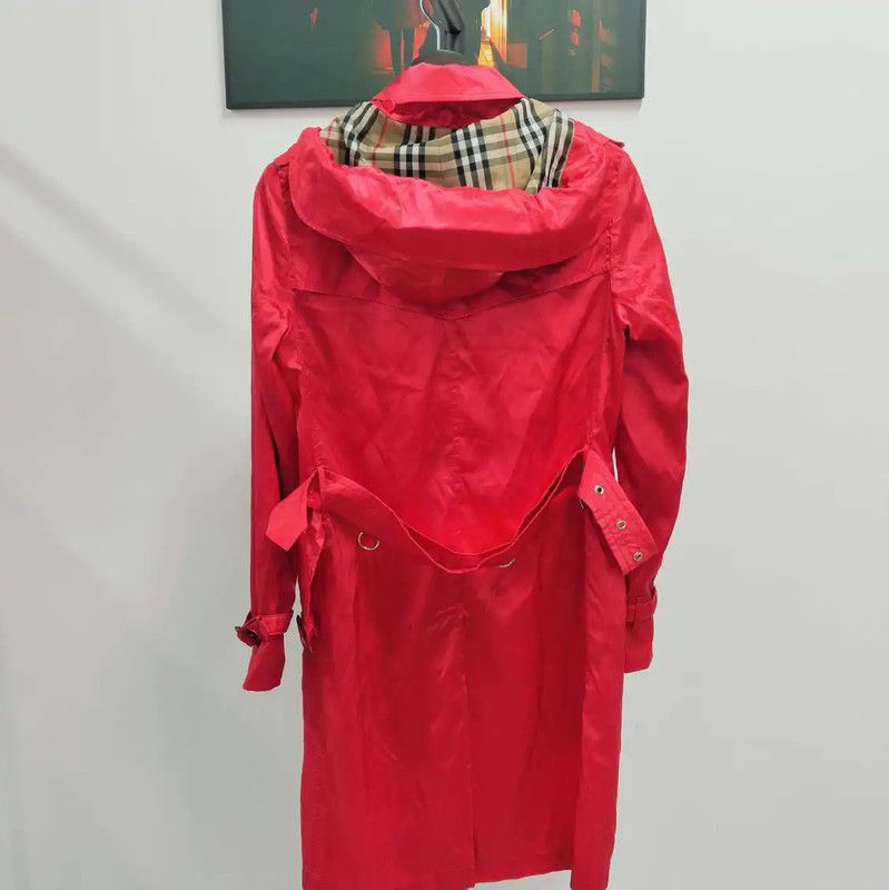 Burberry Burberry Red Long Trench Coat for Women Size M / US 6-8 / IT 42-44 - 2 Thumbnail