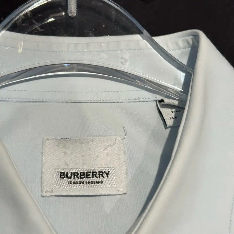 Burberry Light Blue Cotton Women's Shirt