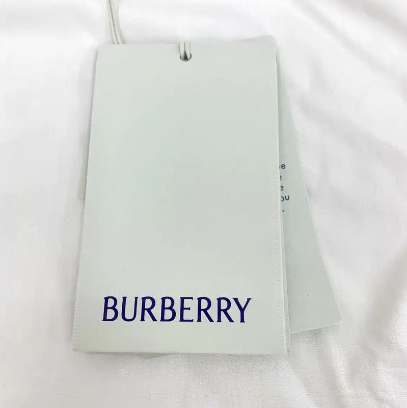 Burberry Burberry White Cotton Women's Shirt with Blue Details Size L / US 10 / IT 46 - 7 Thumbnail