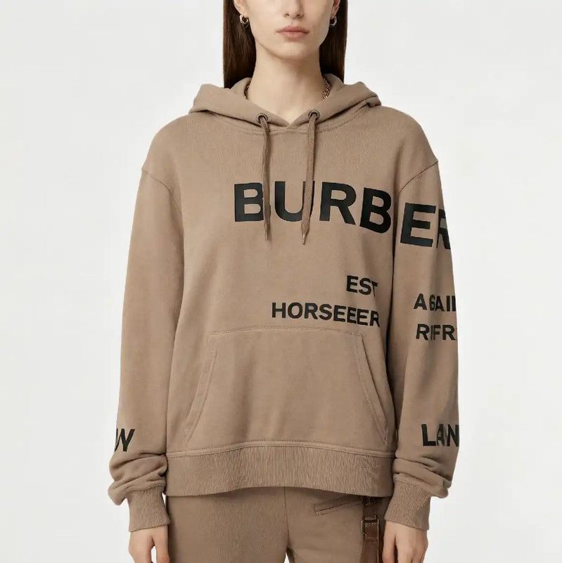 Burberry Burberry Brown Cotton Women's Hoodie Size XL / US 12-14 / IT 48-50 - 6 Thumbnail
