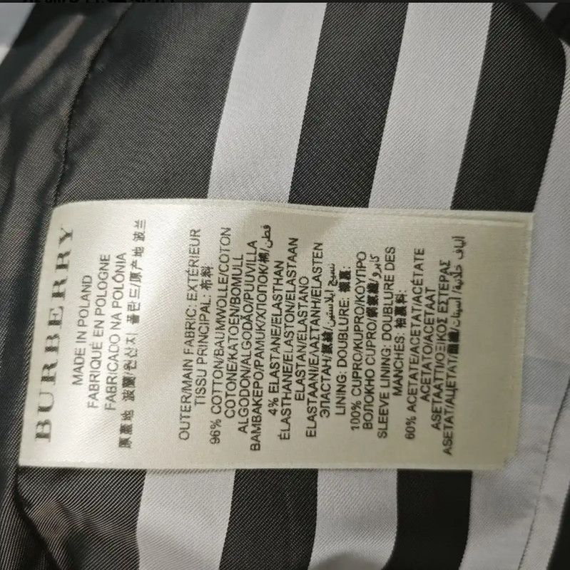 Burberry Burberry Black Houndstooth Mid-Length Trench Coat Size S / US 4 / IT 40 - 6 Thumbnail