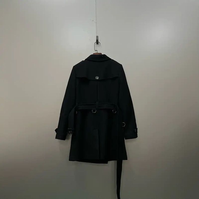 Burberry Burberry Black Cotton Long Coat for Women Size ONE SIZE - 2 Thumbnail