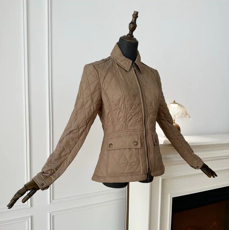 Burberry Burberry XS Khaki Women's Cotton Jacket Size XS / US 0-2 / IT 36-38 - 3 Thumbnail