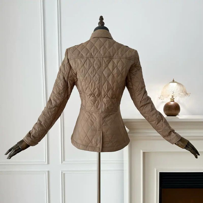 Burberry Burberry XS Khaki Women's Cotton Jacket Size XS / US 0-2 / IT 36-38 - 2 Thumbnail