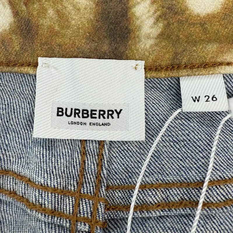 Burberry Burberry Blue Cotton Slim Jeans for Women Size 23" - 3 Thumbnail