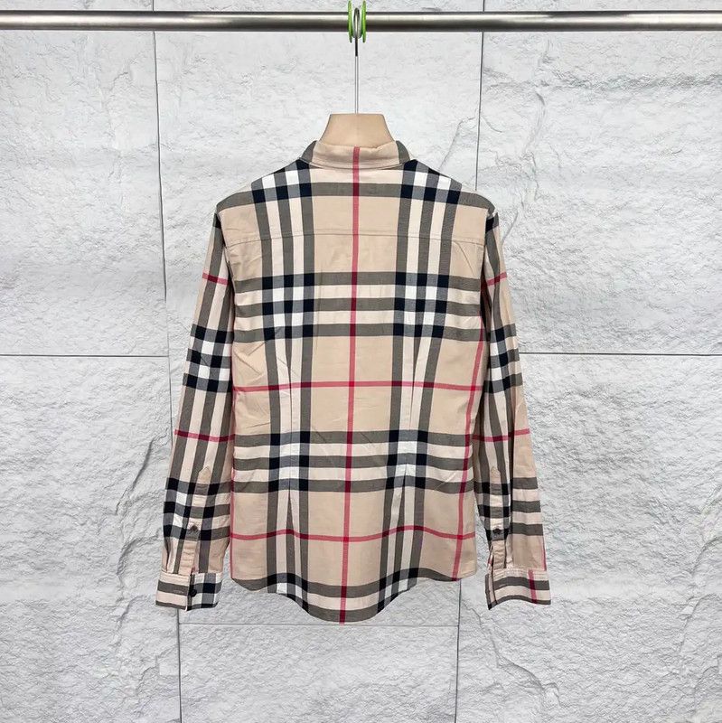 Burberry Burberry Women's Khaki Checkered Cotton Shirt Size S / US 4 / IT 40 - 2 Thumbnail