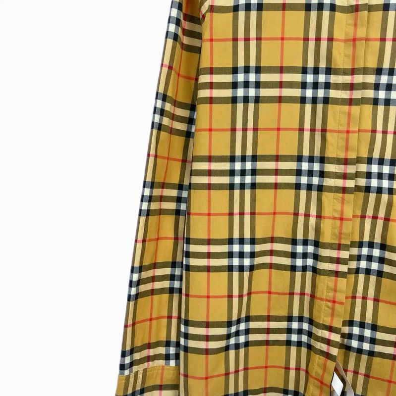Burberry Burberry Long Sleeve Khaki Check Shirt Size XXS / US 00 / IT 34 - 2 Thumbnail
