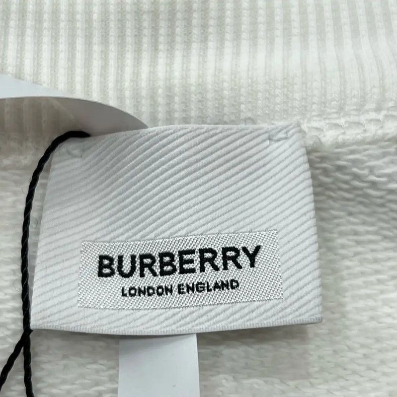 Burberry Burberry Long Sleeve White Cotton Sweatshirt Size XS / US 0-2 / IT 36-38 - 5 Thumbnail