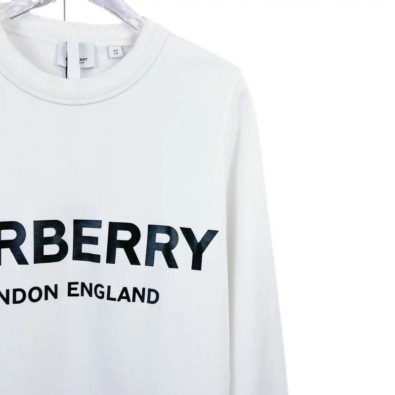 Burberry Burberry Long Sleeve White Cotton Sweatshirt Size XS / US 0-2 / IT 36-38 - 3 Thumbnail