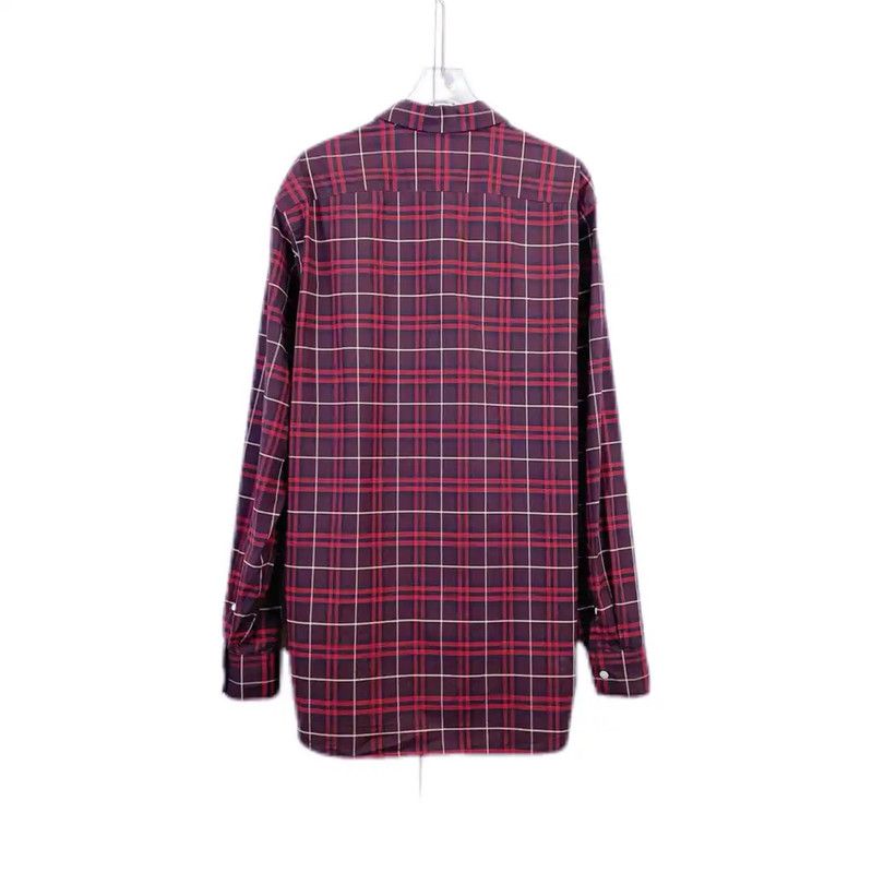 Burberry Burberry Red Long Sleeve Shirt for Women Size L / US 10 / IT 46 - 2 Thumbnail