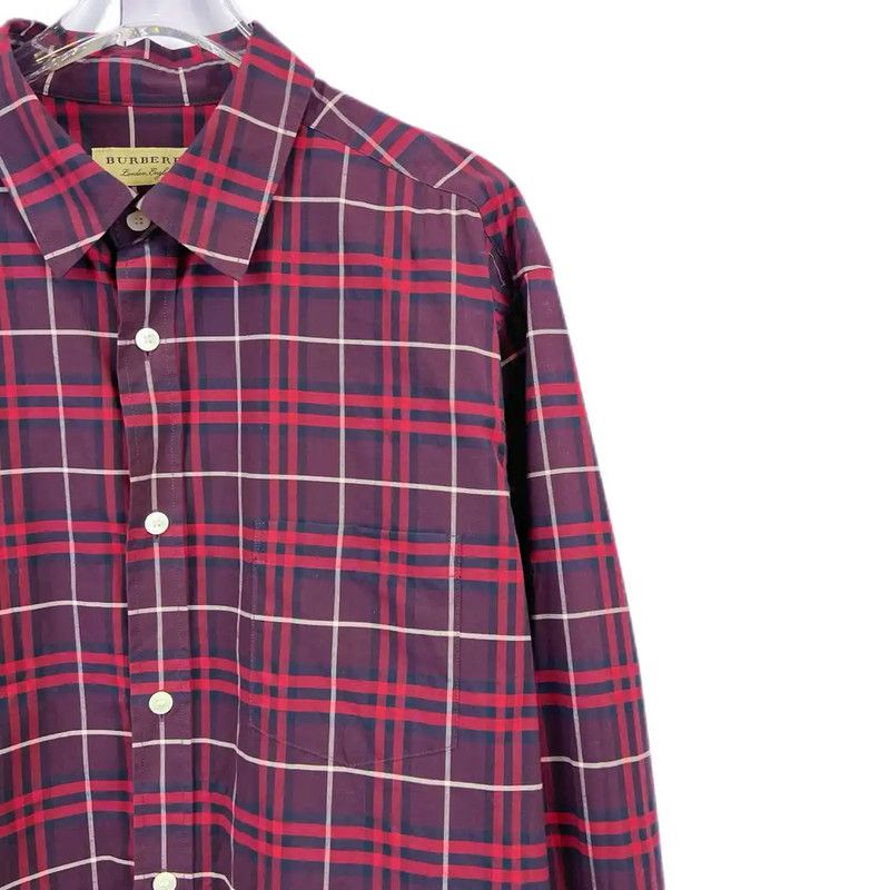 Burberry Burberry Red Long Sleeve Shirt for Women Size L / US 10 / IT 46 - 3 Thumbnail