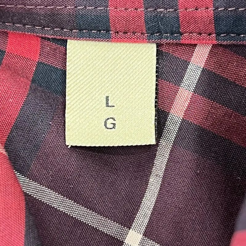 Burberry Burberry Red Long Sleeve Shirt for Women Size L / US 10 / IT 46 - 6 Thumbnail