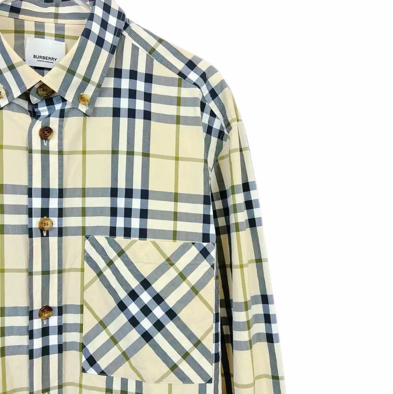 Burberry Burberry L Size Khaki Long Sleeve Shirt Size L / US 10 / IT 46 - 3 Thumbnail