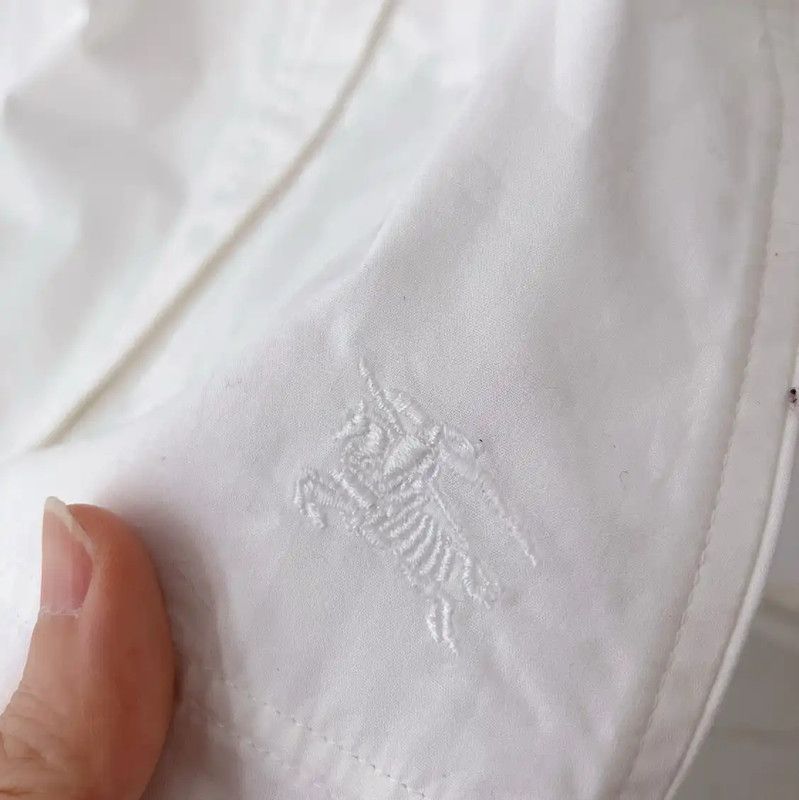 Burberry Burberry White Cotton Women's Dress Size L / US 10 / IT 46 - 7 Thumbnail