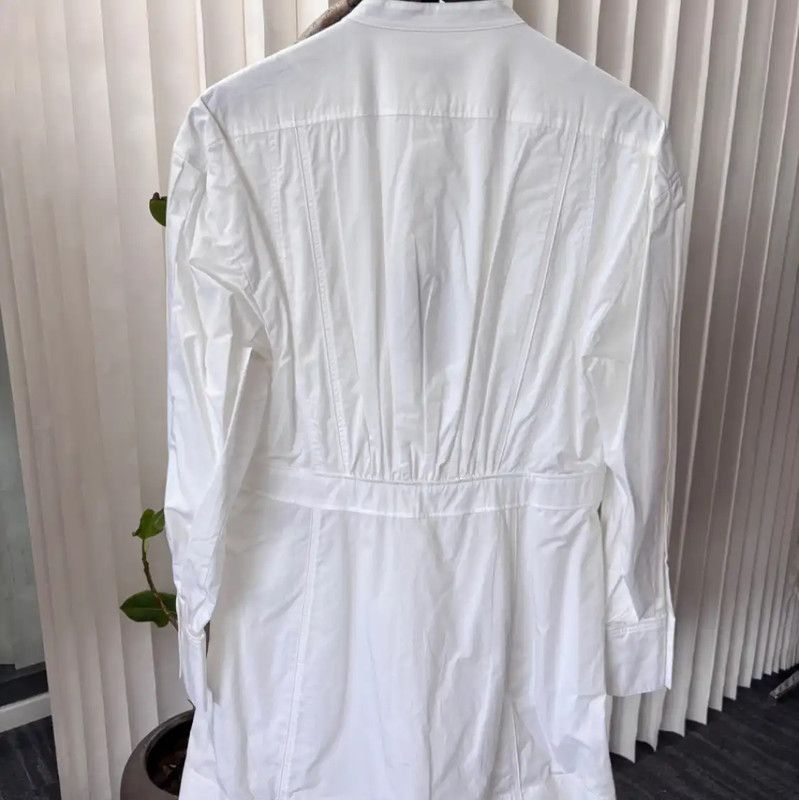 Burberry Burberry White Cotton Women's Dress Size L / US 10 / IT 46 - 3 Thumbnail