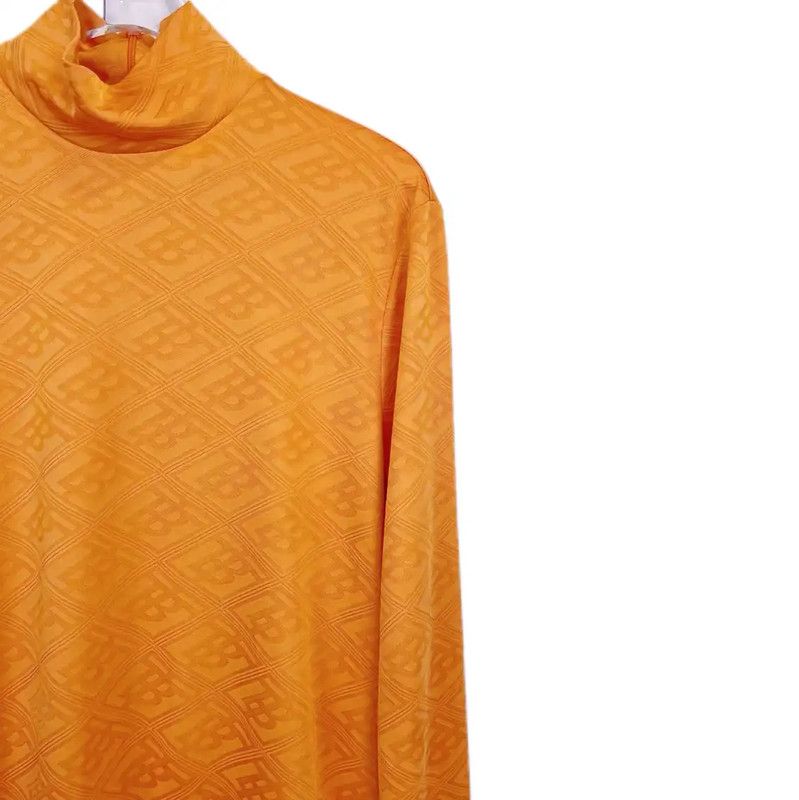 Burberry Burberry Yellow Long Sleeve Cotton Sweatshirt Size L / US 10 / IT 46 - 3 Thumbnail