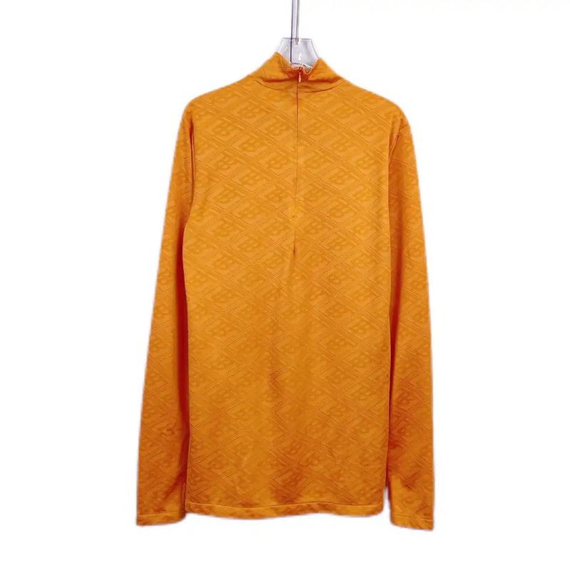 Burberry Burberry Yellow Long Sleeve Cotton Sweatshirt Size L / US 10 / IT 46 - 2 Thumbnail