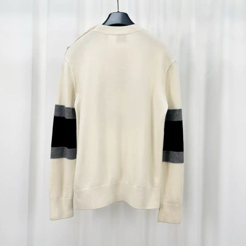 Burberry Burberry Cream Cashmere Knit Sweater Size XXS / US 00 / IT 34 - 2 Thumbnail