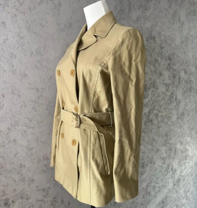 Burberry Burberry Green Cotton Long Coat for Women Size M / US 6-8 / IT 42-44 - 3 Thumbnail