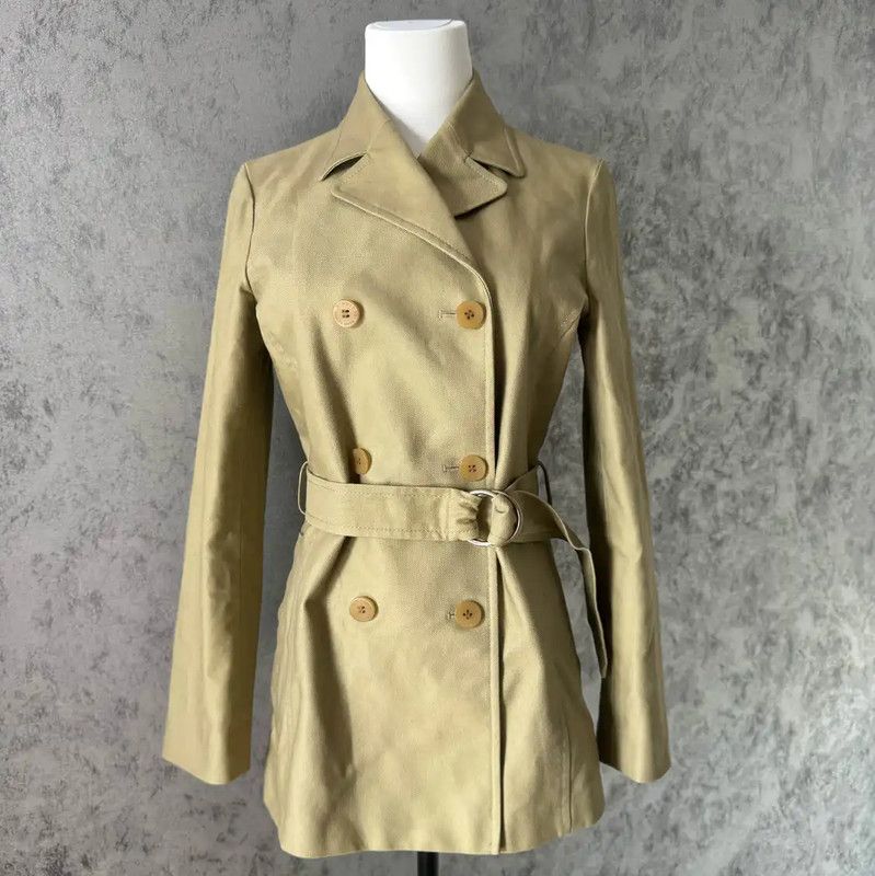 Burberry Burberry Green Cotton Long Coat for Women Size M / US 6-8 / IT 42-44 - 2 Thumbnail