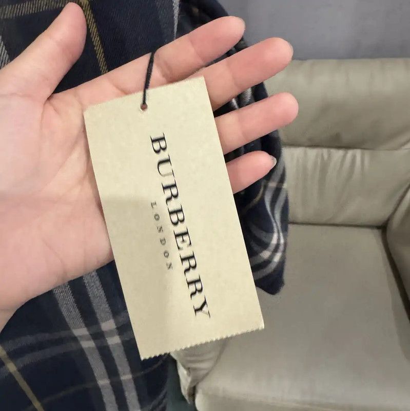 Burberry Burberry Blue Women's Cotton Midi Skirt Size 23" - 7 Thumbnail