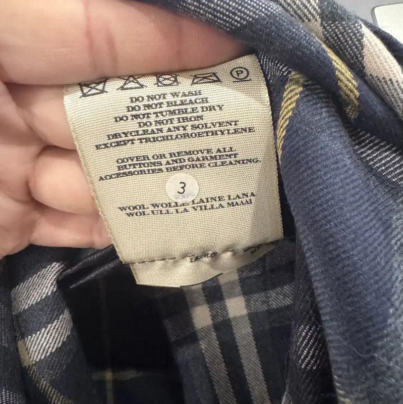 Burberry Burberry Blue Women's Cotton Midi Skirt Size 23" - 9 Thumbnail