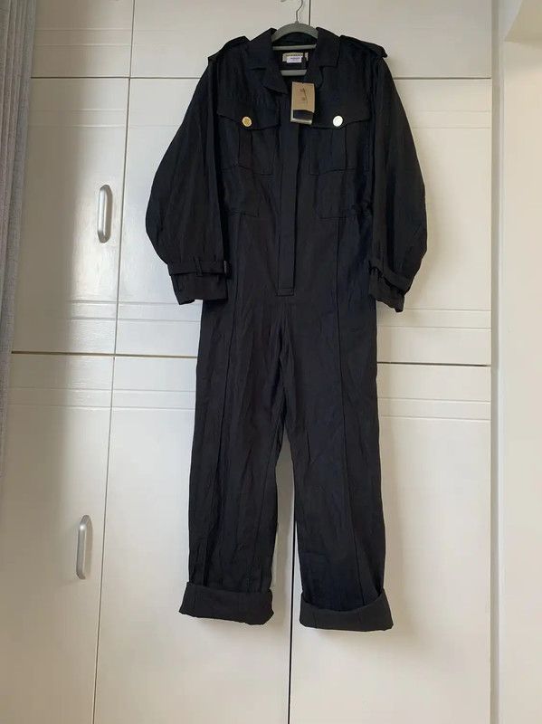 Burberry Burberry Black Cotton Long Sleeve Dress for Women Size L / US 10 / IT 46 - 3 Thumbnail