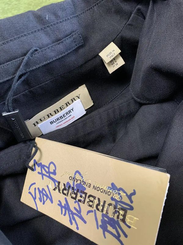Burberry Burberry Black Cotton Long Sleeve Dress for Women Size L / US 10 / IT 46 - 5 Thumbnail