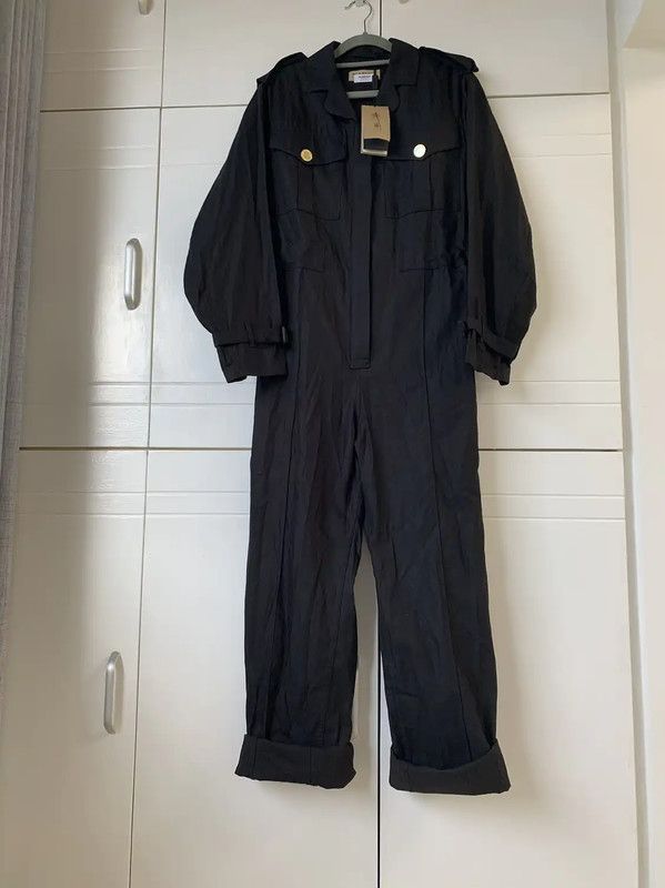 Burberry Burberry Black Cotton Long Sleeve Dress for Women Size L / US 10 / IT 46 - 2 Thumbnail
