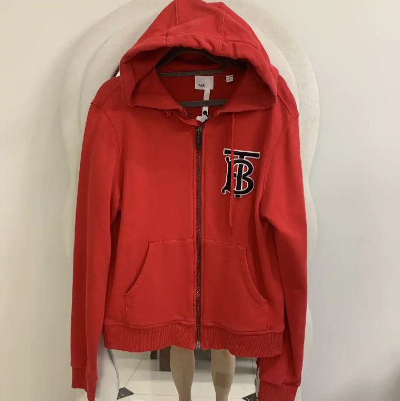 Burberry Burberry Red Cotton Women's Jacket Size S / US 4 / IT 40 - 2 Thumbnail
