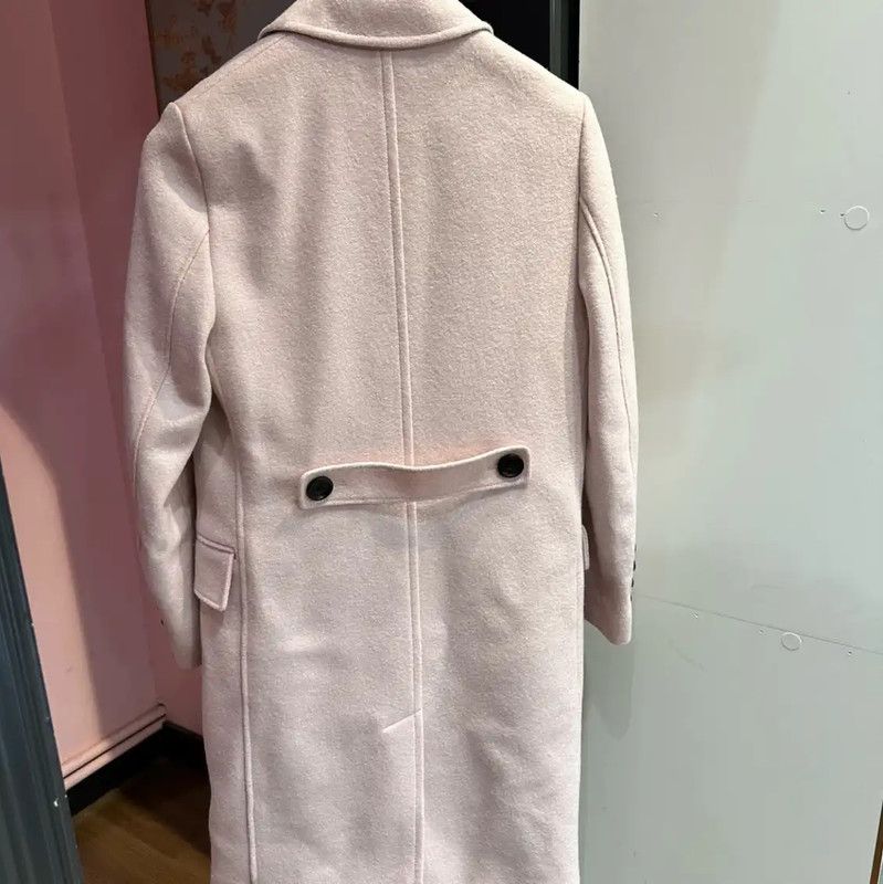 Burberry Burberry Light Pink Wool Coat for Women Size S / US 4 / IT 40 - 2 Thumbnail