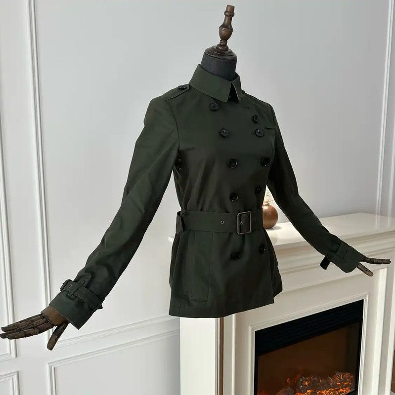 Burberry Burberry Military Green Women's Trench Coat Size S / US 4 / IT 40 - 3 Thumbnail