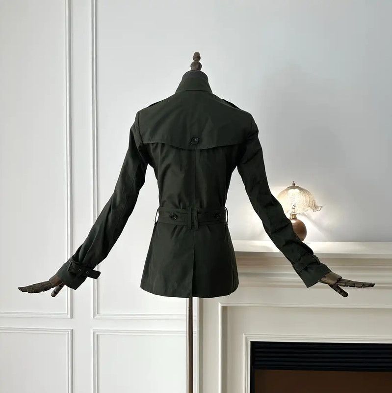 Burberry Burberry Military Green Women's Trench Coat Size S / US 4 / IT 40 - 2 Thumbnail