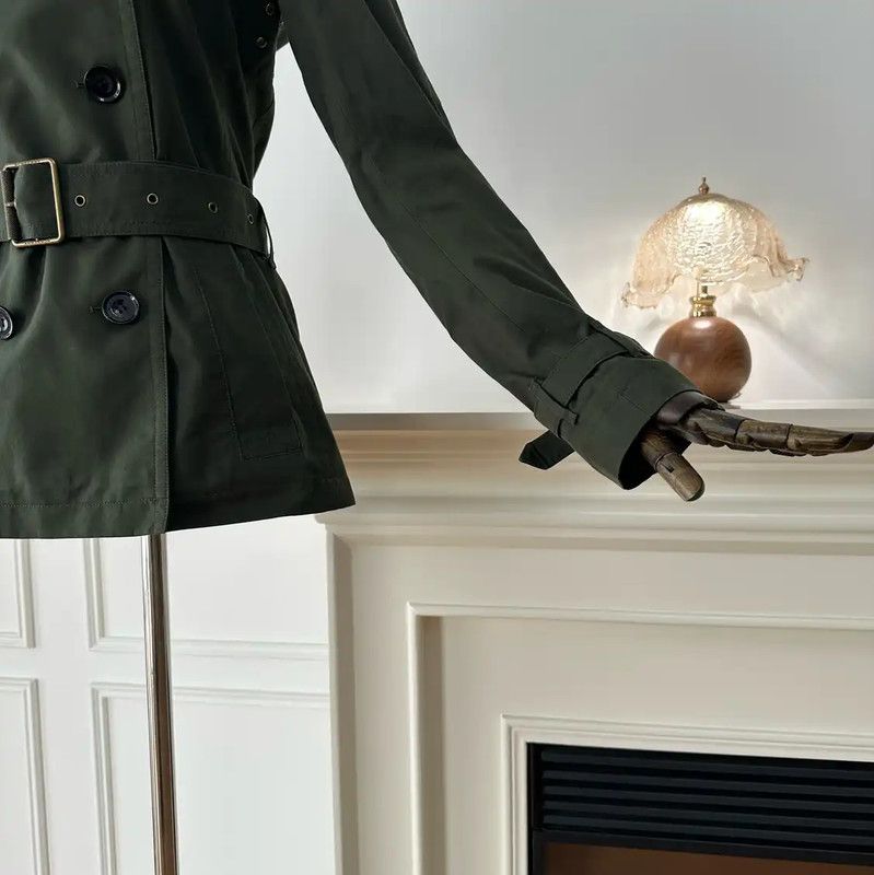 Burberry Burberry Military Green Women's Trench Coat Size S / US 4 / IT 40 - 7 Thumbnail