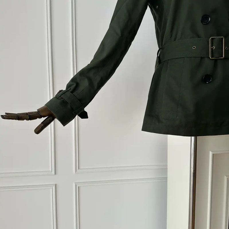 Burberry Burberry Military Green Women's Trench Coat Size S / US 4 / IT 40 - 6 Thumbnail