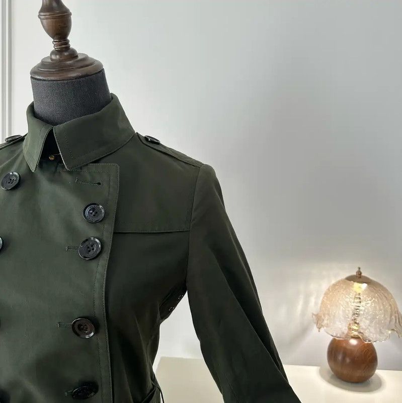 Burberry Burberry Military Green Women's Trench Coat Size S / US 4 / IT 40 - 5 Thumbnail