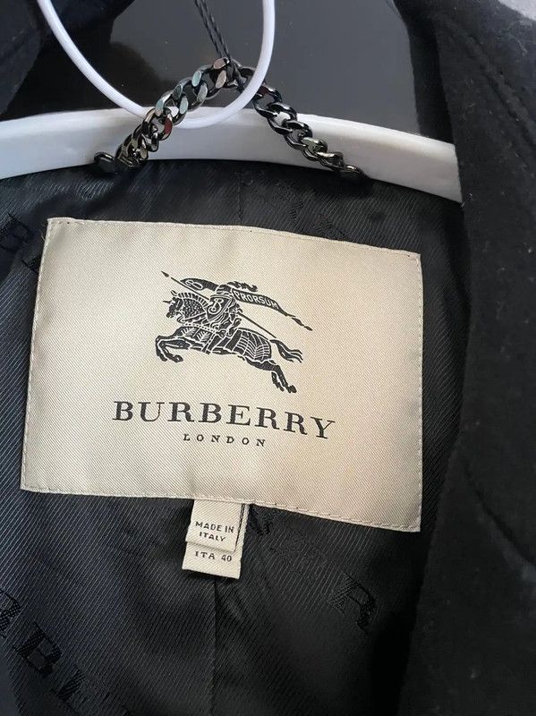 Burberry Burberry Women's Black Wool Trench Coat Size M / US 6-8 / IT 42-44 - 3 Thumbnail